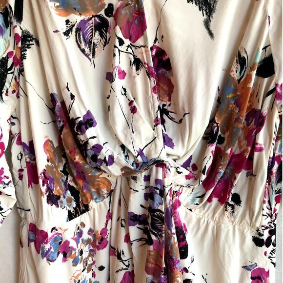 Umgee Floral Mini Dress with Lots of Feminine Details Bright Colorful! - Picture 6 of 8